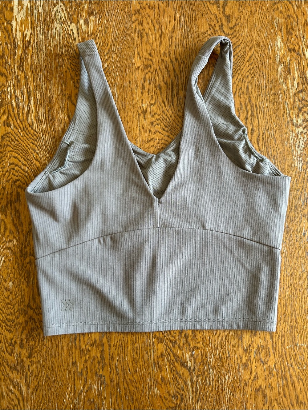 all in motion Tan/Brown Ribbed Workout Crop Tank - Picture 2 of 3